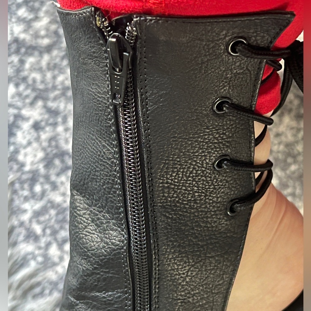 Pleaser Vegan Leather Black Platform Stiletto Booties- 9.5 (never worn) - Picture 4 of 8